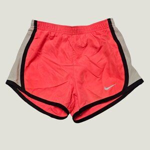 Nike Kids Dri-Fit Coral & Gray Athletic Shorts Girls Large 6-7 Yrs